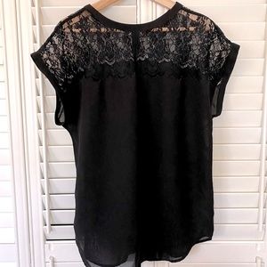 H&M Black Short Sleeve Blouse